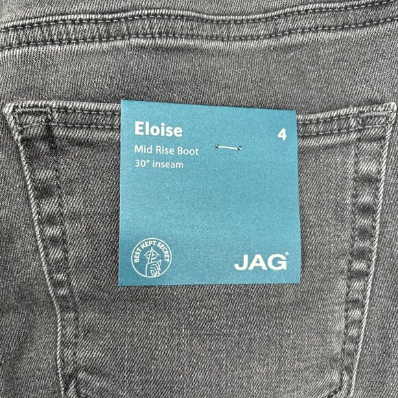 Jag Women's Eloise Bootcut Slim Fit Mid Rise Jeans Stormcloud Size 4/30 NWT - Picture 4 of 6